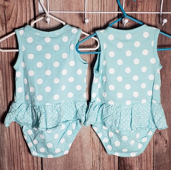 (030) *TWINS* Girls: 6M Carter's Tutu Onesie- N1 - Picture 2 of 6